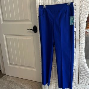 Royal blue pull on slacks. NWT. pull on style. Full length